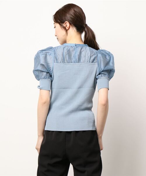 archives（アルシーヴ）の「シアーキリカエニットプルオーバー（ニット/セーター・レディース・ブラック/ブルー/アイボリー・MEDIUM）」の4枚目の写真