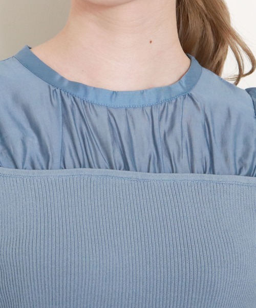 archives（アルシーヴ）の「シアーキリカエニットプルオーバー（ニット/セーター・レディース・ブラック/ブルー/アイボリー・MEDIUM）」の7枚目の写真