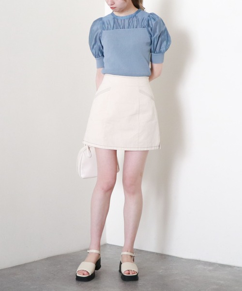 archives（アルシーヴ）の「シアーキリカエニットプルオーバー（ニット/セーター・レディース・ブラック/ブルー/アイボリー・MEDIUM）」の14枚目の写真