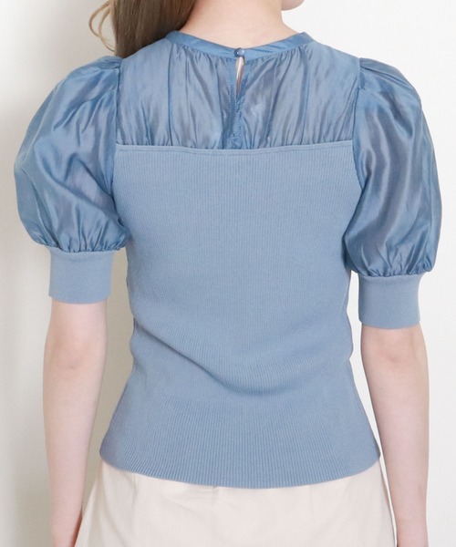 archives（アルシーヴ）の「シアーキリカエニットプルオーバー（ニット/セーター・レディース・ブラック/ブルー/アイボリー・MEDIUM）」の8枚目の写真