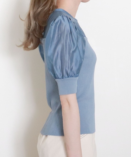 archives（アルシーヴ）の「シアーキリカエニットプルオーバー（ニット/セーター・レディース・ブラック/ブルー/アイボリー・MEDIUM）」の9枚目の写真