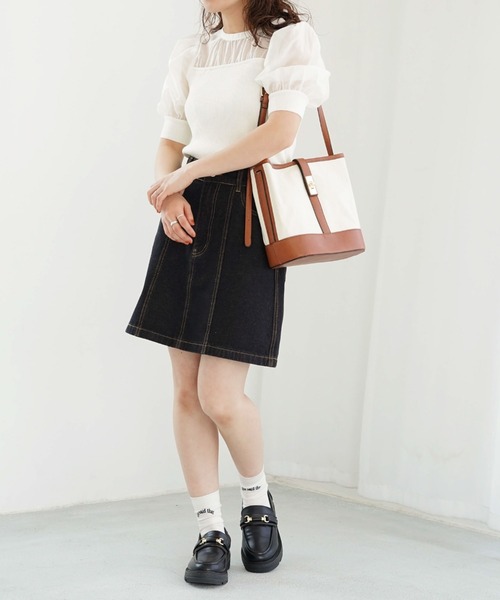 archives（アルシーヴ）の「シアーキリカエニットプルオーバー（ニット/セーター・レディース・ブラック/ブルー/アイボリー・MEDIUM）」の22枚目の写真