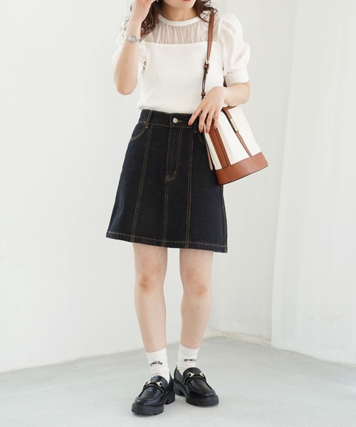 archives（アルシーヴ）の「シアーキリカエニットプルオーバー（ニット/セーター・レディース・ブラック/ブルー/アイボリー・MEDIUM）」の21枚目の写真