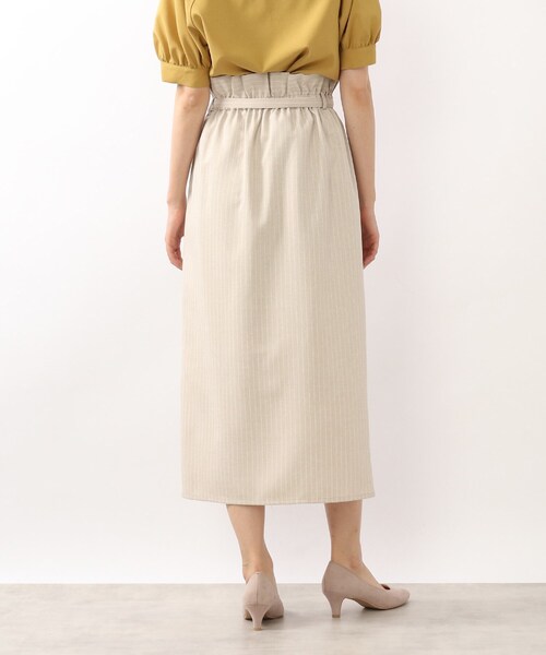 DRESKIP（ドレスキップ）の「◆麻調ナロ－細ベルト付スカート（スカート・レディース・ダークグリーン/ネイビー/ベージュ系その他5・02/03/04）」の7枚目の写真