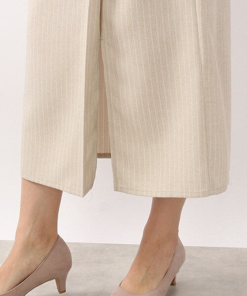 DRESKIP（ドレスキップ）の「◆麻調ナロ－細ベルト付スカート（スカート・レディース・ダークグリーン/ネイビー/ベージュ系その他5・02/03/04）」の4枚目の写真