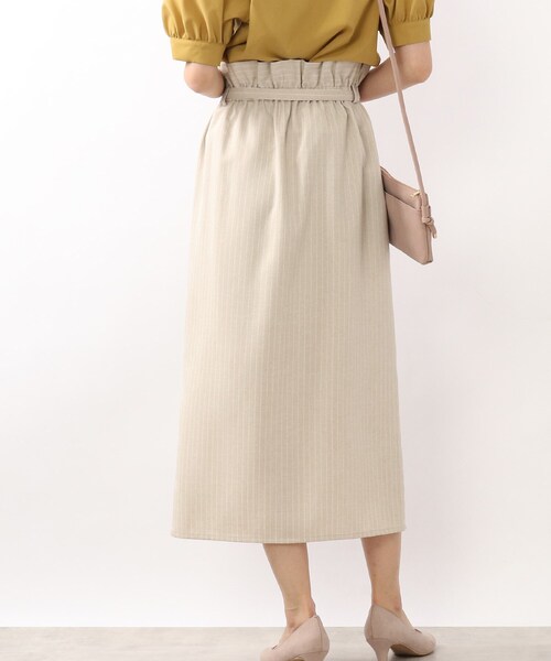 DRESKIP（ドレスキップ）の「◆麻調ナロ－細ベルト付スカート（スカート・レディース・ダークグリーン/ネイビー/ベージュ系その他5・02/03/04）」の13枚目の写真