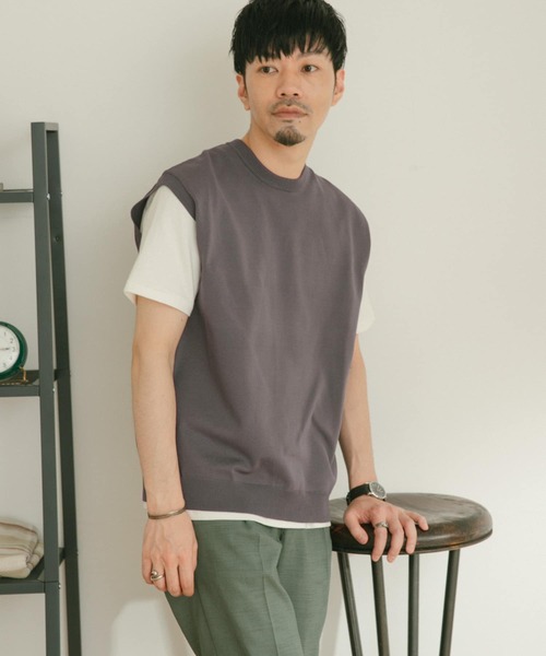 ITEMS URBANRESEARCH（アイテムズ アーバンリサーチ）の「マシンウォッシャブル ニットベスト（ベスト・メンズ・チャコールグレー/ブラック/ブラウン・MEDIUM/LARGE）」の16枚目の写真