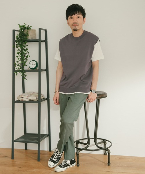 ITEMS URBANRESEARCH（アイテムズ アーバンリサーチ）の「マシンウォッシャブル ニットベスト（ベスト・メンズ・チャコールグレー/ブラック/ブラウン・MEDIUM/LARGE）」の10枚目の写真