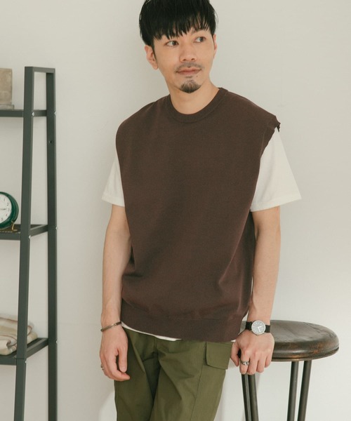 ITEMS URBANRESEARCH（アイテムズ アーバンリサーチ）の「マシンウォッシャブル ニットベスト（ベスト・メンズ・チャコールグレー/ブラック/ブラウン・MEDIUM/LARGE）」の11枚目の写真