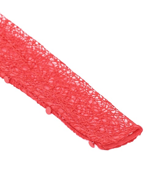 Narcissus（ナルシス）の「【SINN】Narcissusオリジナル　メッシュ2WAYカーディガン（カーディガン/ボレロ・レディース・レッド/ブラック・FREE）」の9枚目の写真