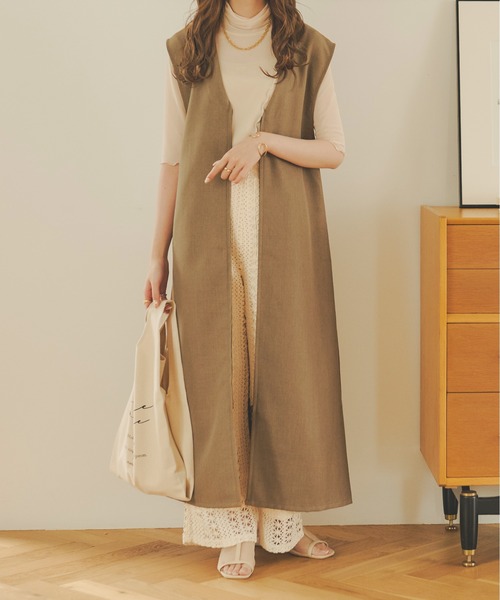 Ambre Neige(アンブルネージュ)の「レースセミフレアパンツ/【WEB/EC限定商品】(その他パンツ・レディース・ピンク/アイボリー/モカ・SMALL/MEDIUM)」の4枚目の写真