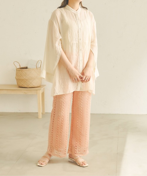 Ambre Neige(アンブルネージュ)の「レースセミフレアパンツ/【WEB/EC限定商品】(その他パンツ・レディース・ピンク/アイボリー/モカ・SMALL/MEDIUM)」の15枚目の写真