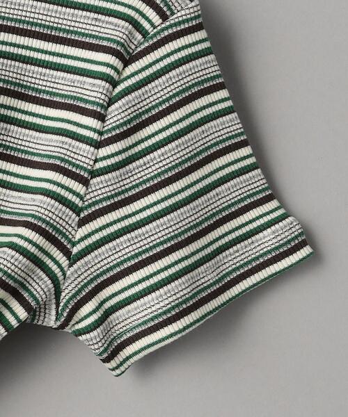 BEAUTY&YOUTH UNITED ARROWS（ビューティーアンドユースユナイテッドアローズ）の「コットン マルチボーダー コンパクト Tシャツ（Tシャツ/カットソー・レディース・ブラック/レッド/ケリー・FREE）」の17枚目の写真