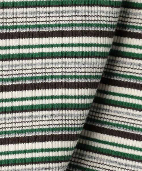 BEAUTY&YOUTH UNITED ARROWS（ビューティーアンドユースユナイテッドアローズ）の「コットン マルチボーダー コンパクト Tシャツ（Tシャツ/カットソー・レディース・ブラック/レッド/ケリー・FREE）」の19枚目の写真