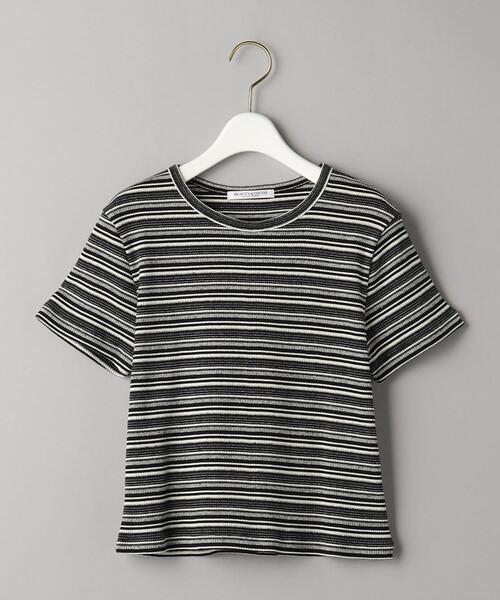BEAUTY&YOUTH UNITED ARROWS（ビューティーアンドユースユナイテッドアローズ）の「コットン マルチボーダー コンパクト Tシャツ（Tシャツ/カットソー・レディース・ブラック/レッド/ケリー・FREE）」の12枚目の写真