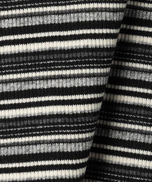 BEAUTY&YOUTH UNITED ARROWS（ビューティーアンドユースユナイテッドアローズ）の「コットン マルチボーダー コンパクト Tシャツ（Tシャツ/カットソー・レディース・ブラック/レッド/ケリー・FREE）」の13枚目の写真