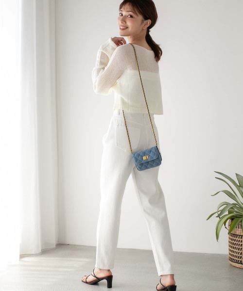 Edit Sheen（エディットシーン）の「【ZOZO限定】キルティングチェーンミニバッグ（ショルダーバッグ・レディース・ホワイト/ブラック/インディゴブルー・FREE）」の22枚目の写真