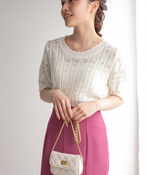 Edit Sheen（エディットシーン）の「【ZOZO限定】キルティングチェーンミニバッグ（ショルダーバッグ・レディース・ホワイト/ブラック/インディゴブルー・FREE）」の13枚目の写真