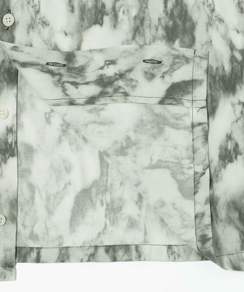 X-girl（エックスガール）の「MARBLE PRINT OPEN COLLAR SHIRT/マーブル柄 オープンカラー シャツ（シャツ/ブラウス・レディース・ブラウン/ブラック・S/M）」の17枚目の写真