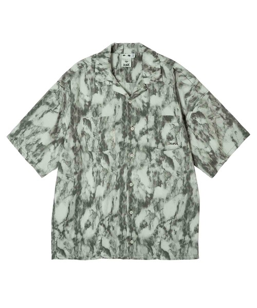 X-girl（エックスガール）の「MARBLE PRINT OPEN COLLAR SHIRT/マーブル柄 オープンカラー シャツ（シャツ/ブラウス・レディース・ブラウン/ブラック・S/M）」の13枚目の写真