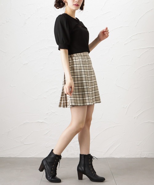 Mac-House（マックハウス）の「プリーツスカートパンツ（スカート・レディース・ブラック/ベージュ/グレー・M/L）」の10枚目の写真