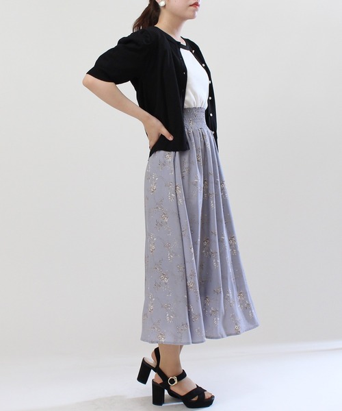 ASTORIA ODIER（アストリアオディール）の「肩タック5分袖カーディガン（カーディガン/ボレロ・レディース・ブラック/ネイビー/アイボリー/ワインレッド/キャメル・MEDIUM）」の9枚目の写真