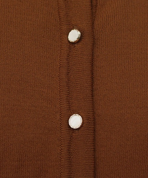 ASTORIA ODIER（アストリアオディール）の「肩タック5分袖カーディガン（カーディガン/ボレロ・レディース・ブラック/ネイビー/アイボリー/ワインレッド/キャメル・MEDIUM）」の14枚目の写真