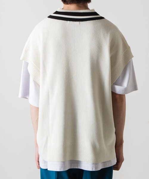 WEGO(ウィゴー)の「WEGO/リネンライクチルデンベスト(ベスト・メンズ・ブルー/ベージュ/ホワイト・LARGE/MEDIUM)」の18枚目の写真