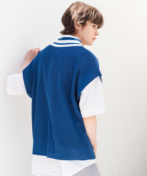 WEGO(ウィゴー)の「WEGO/リネンライクチルデンベスト(ベスト・メンズ・ブルー/ベージュ/ホワイト・LARGE/MEDIUM)」の16枚目の写真