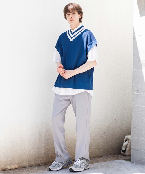 WEGO(ウィゴー)の「WEGO/リネンライクチルデンベスト(ベスト・メンズ・ブルー/ベージュ/ホワイト・LARGE/MEDIUM)」の12枚目の写真