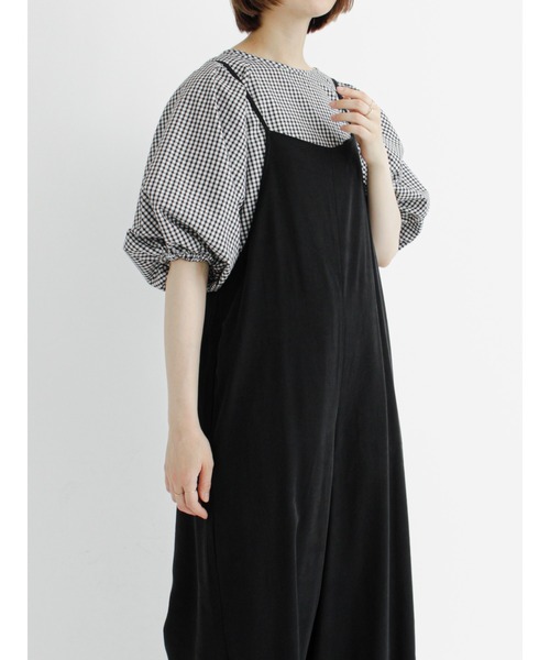 Samansa Mos2 blue（サマンサモスモスブルー）の「ギンガムタックブラウス（シャツ/ブラウス・レディース・オフホワイト/ネイビー/ブラック・ﾌﾘ-）」の13枚目の写真