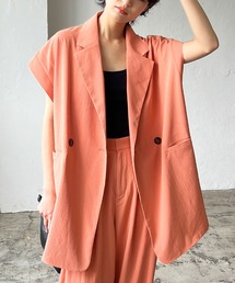 LIAN | クレープノースリーブジレ(ベスト)