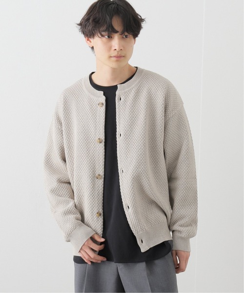 crepuscule(クレプスキュール)の「【CREPUSCULE / クレプスキュール】POPCORN CREWNECK CARDIGAN(ニット/セーター・メンズ・ベージュ/グリーン/カーキ/サックスブルー・1/2)」の2枚目の写真