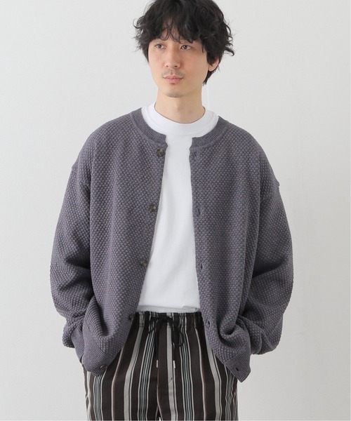 crepuscule(クレプスキュール)の「【CREPUSCULE / クレプスキュール】POPCORN CREWNECK CARDIGAN(ニット/セーター・メンズ・ベージュ/グリーン/カーキ/サックスブルー・1/2)」の4枚目の写真