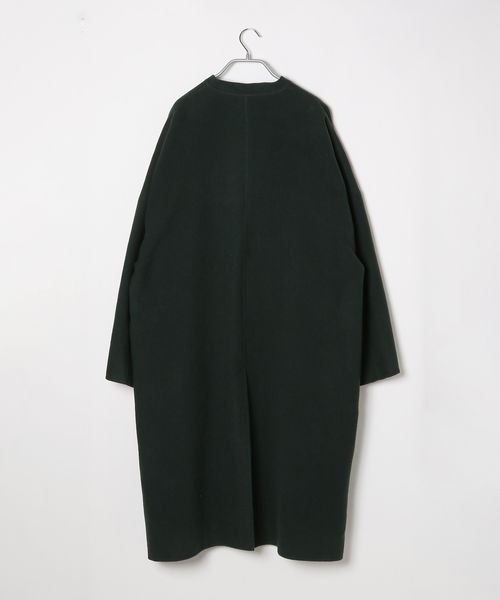 LOWRYS FARM（ローリーズファーム）の「メリノＷフェイスノーカラーコート　285287（ノーカラーコート・メンズ・チャコールグレー/グリーン・MEDIUM/LARGE）」の7枚目の写真