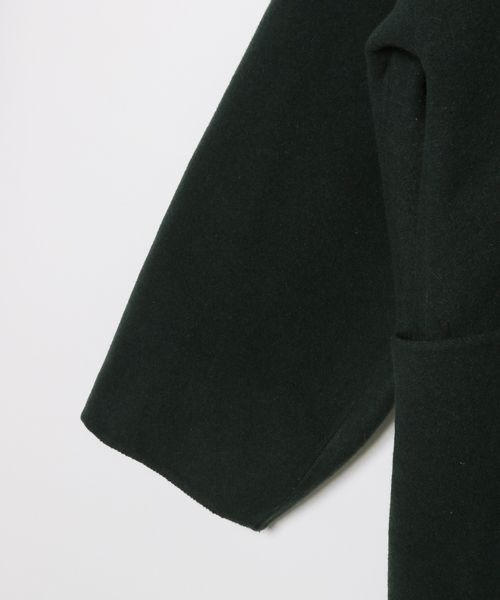 LOWRYS FARM（ローリーズファーム）の「メリノＷフェイスノーカラーコート　285287（ノーカラーコート・メンズ・チャコールグレー/グリーン・MEDIUM/LARGE）」の6枚目の写真