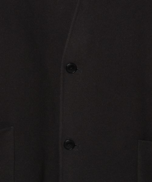 LOWRYS FARM（ローリーズファーム）の「メリノＷフェイスノーカラーコート　285287（ノーカラーコート・メンズ・チャコールグレー/グリーン・MEDIUM/LARGE）」の8枚目の写真