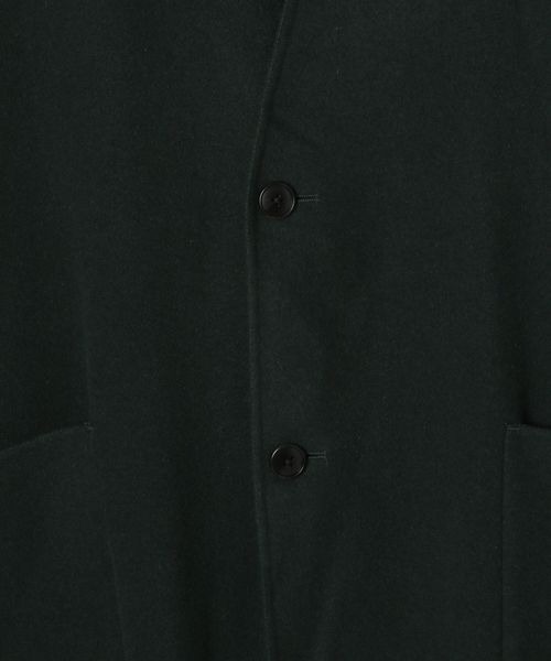 LOWRYS FARM（ローリーズファーム）の「メリノＷフェイスノーカラーコート　285287（ノーカラーコート・メンズ・チャコールグレー/グリーン・MEDIUM/LARGE）」の13枚目の写真