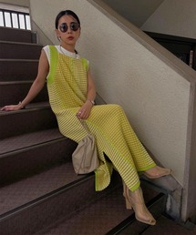 【一部予約販売中】 Ameri（アメリ）の「URAOMOTE MIX HAND STITCH DRESS ワンピース