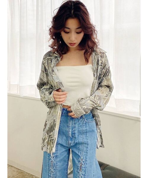 GYDA（ジェイダ）の「SIMPLEベアビスチェ（キャミソール・レディース・ブラック/オフホワイト・FREE）」の16枚目の写真