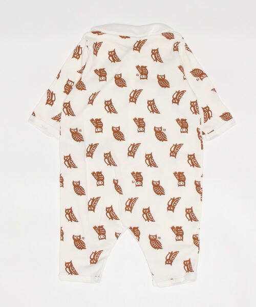 PETIT BATEAU（プチバトー）の「プリント足なしロンパース（ロンパース・キッズ・ホワイト・6MONTH/3MONTH/12MONTH）」の2枚目の写真