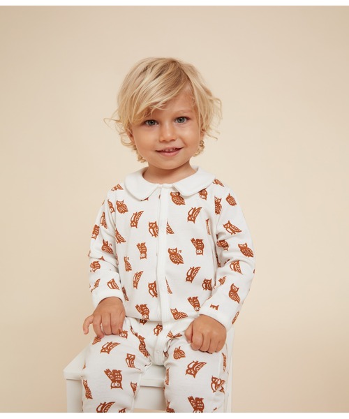 PETIT BATEAU（プチバトー）の「プリント足なしロンパース（ロンパース・キッズ・ホワイト・6MONTH/3MONTH/12MONTH）」の6枚目の写真