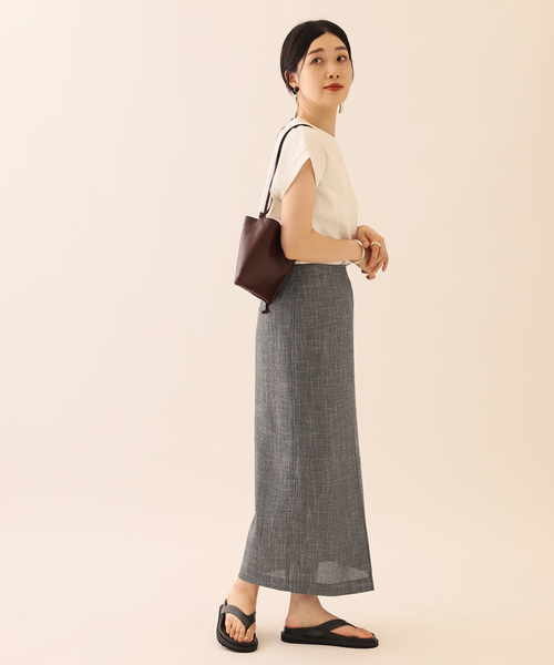 journal standard L'essage(ジャーナルスタンダードレサージュ)の「ポリエステルレーヨンカラミ タイトスカート(スカート・レディース・ブラック/イエロー・38/36)」の11枚目の写真