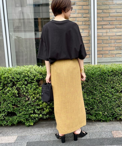 journal standard L'essage(ジャーナルスタンダードレサージュ)の「ポリエステルレーヨンカラミ タイトスカート(スカート・レディース・ブラック/イエロー・38/36)」の16枚目の写真