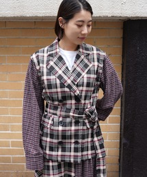 AULA AILA（アウラアイラ）の「AULA AILA（アウラ アイラ）別注3WAYチェックコンビジャケット（テーラードジャケット）」