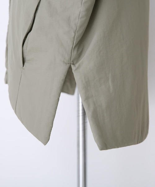 osharewalker(オシャレウォーカー)の「『ステッチレスノーカラー中綿ジャケット』(ブルゾン・レディース・ブラック/ライトカーキ/アイボリー・FREE)」の19枚目の写真