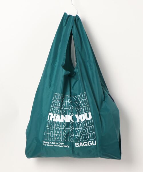 美品【BAGGU】STANDARDエコバッグ　15th THANK YOU　黒 エコバッグ STANDARD BAGGU x THANK YOU スタンダードバグゥ