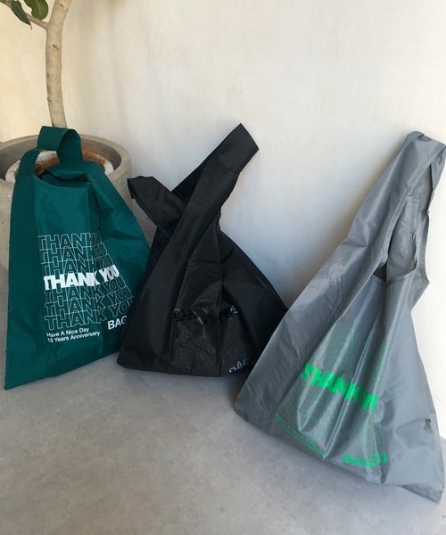 美品【BAGGU】STANDARDエコバッグ　15th THANK YOU　黒 美品【BAGGU】STANDARDエコバッグ 15th THANK YOU 黒 - メルカリ