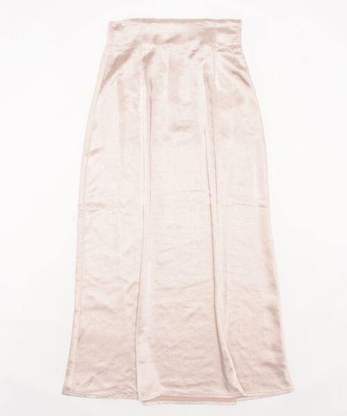 STYLEBLOCK（スタイルブロック）の「ヴィンテージサテンセミフレアスカート（スカート・レディース・ブラック/オリーブ/ライトベージュ/グレイッシュベージュ・M）」の2枚目の写真