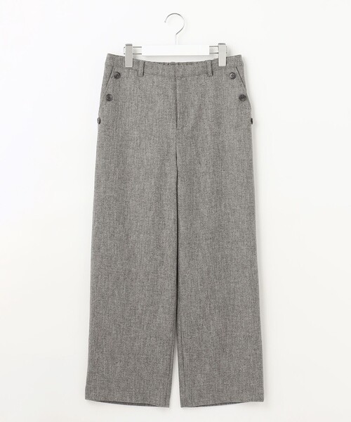 J.PRESS(ジェイプレス)の「シャンブレーツイル セミワイド パンツ(その他パンツ・レディース・ライトグレー系/ブラウン系・9/11/7)」の6枚目の写真